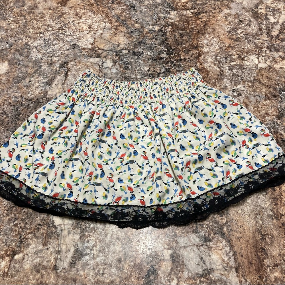 Forever 21 multicolored bird skirt